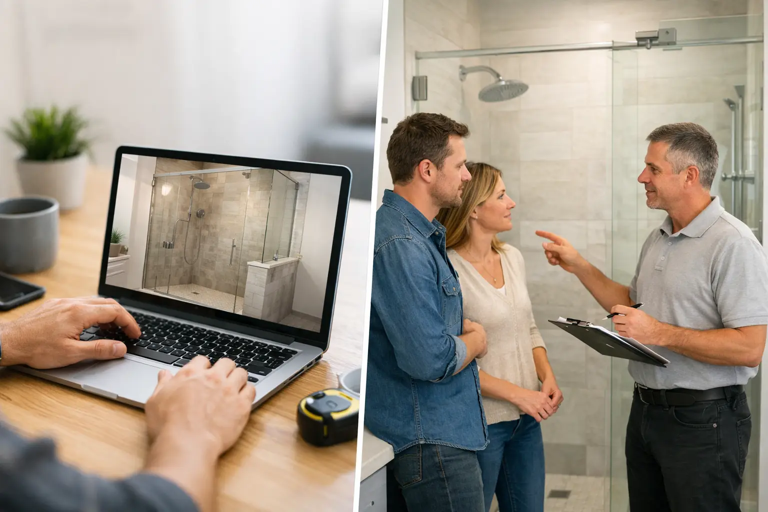 Online Shower Quote vs In-Home Estimate