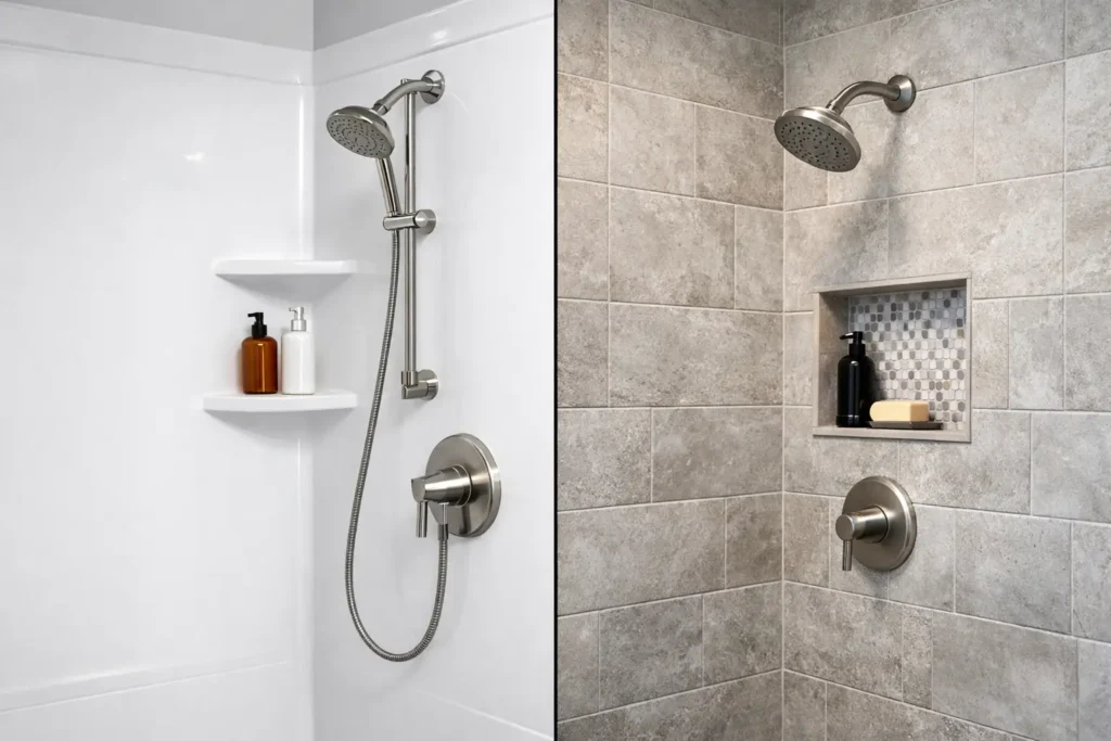Wall Surrounds Versus Tile for Your Shower