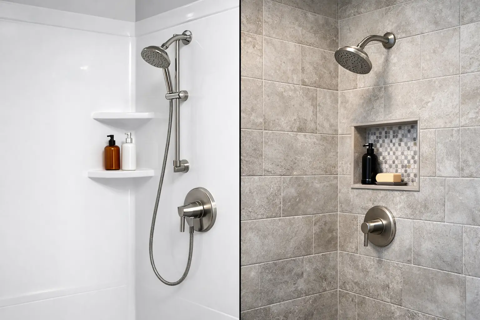 Wall Surrounds Versus Tile for Your Shower