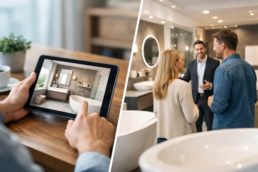 Digital Bathroom Buying Experience vs Showroom