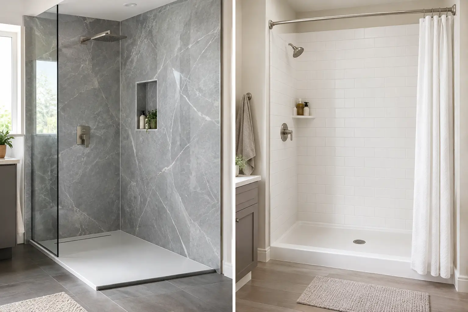 Shower Panels Versus Surrounds for Your Remodel